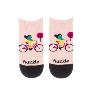 Ponožky členkové – Cyklistka ružové